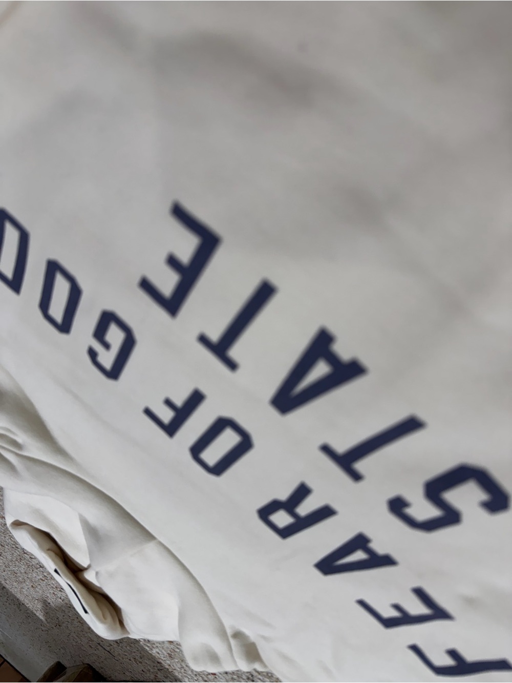 Essentials Cream Pullover with Black Logo Patch - Picture 6 of 7